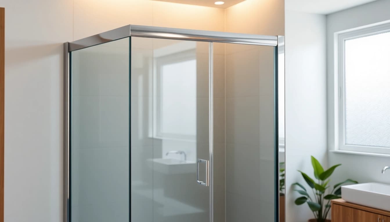 Die duschkabine 100x100 pendeltür überzeugt durch modernes Design und klare Linien.