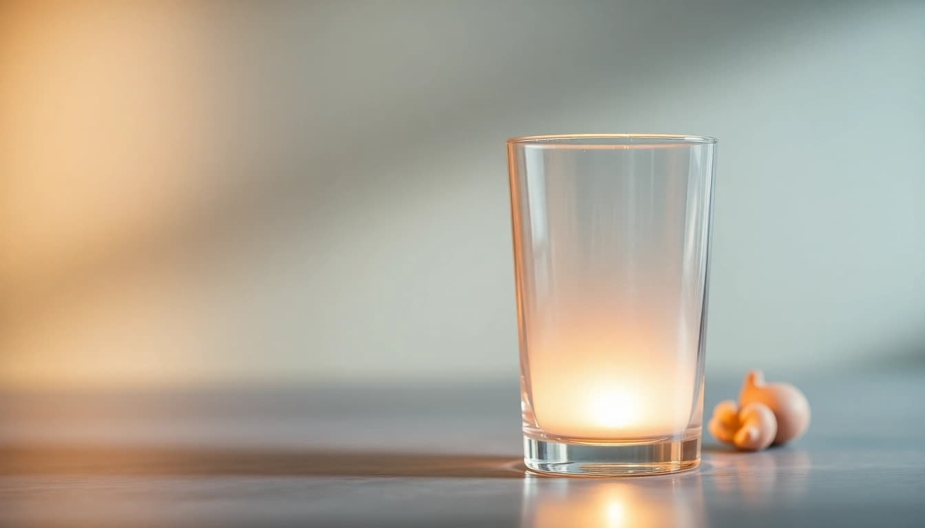 Kolloidales Silber 100 ppm in elegantem Fläschchen beleuchtet auf sanfte Weise.