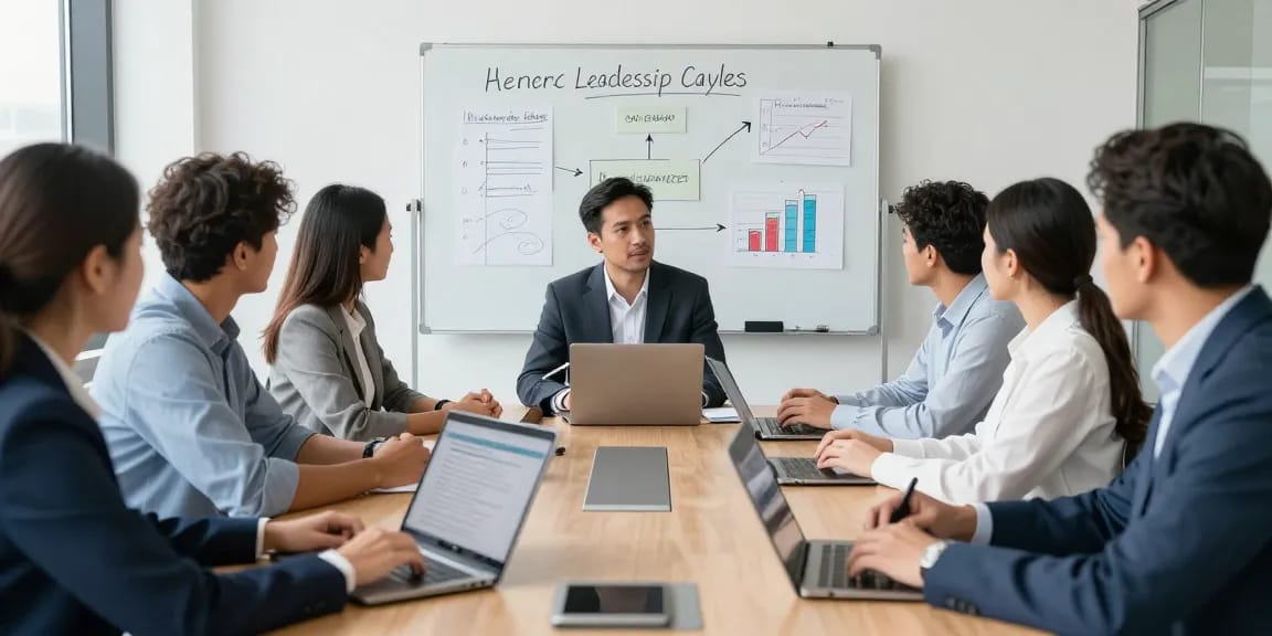 Anonyme Bewertung von dysfunktionaler Teamführung in einem Meeting.