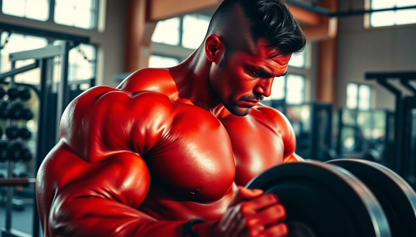 Proviron kaufen für optimale Fitness: Ein Bodybuilder in Aktion im Fitnessstudio.