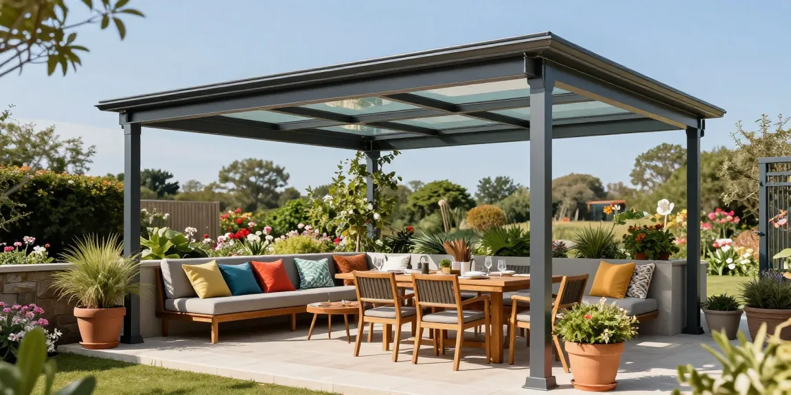 Moderne Terrassenüberdachungen mit Aluminium und Glas in stilvollem Außenbereich