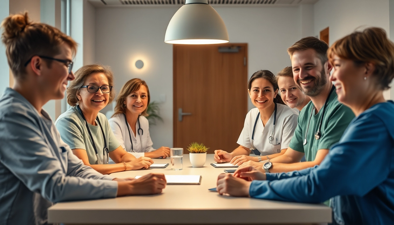 Pflegekräfte bei der Personalgewinnung in der Pflege zusammenarbeiten und kreative Ideen entwickeln.