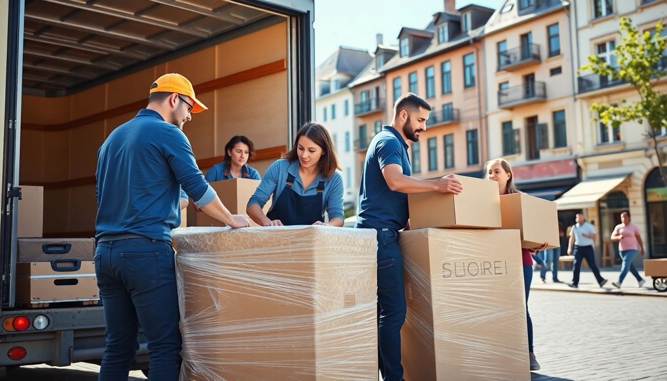 Umzugsunternehmen Speyer team efficiently packing items during a move