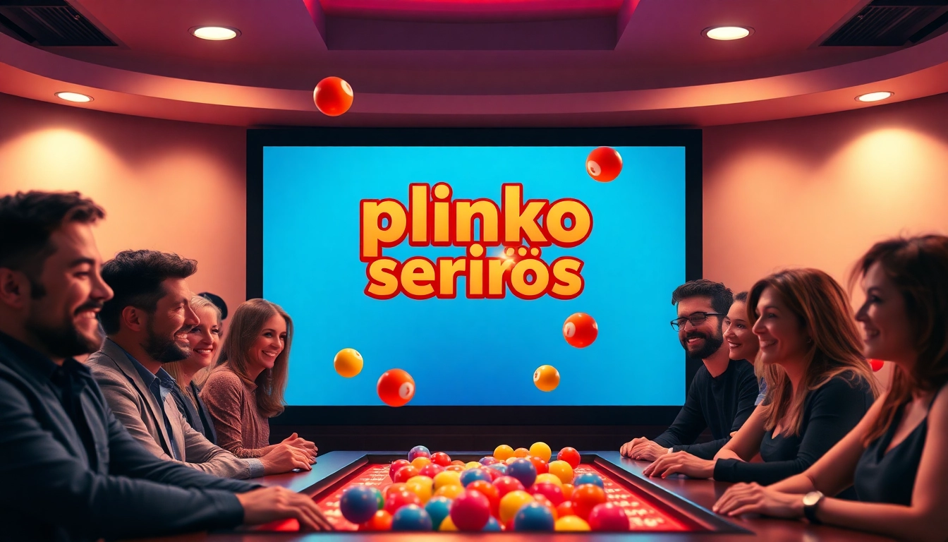 Illustration eines aufregenden Plinko-Spiels in einem seriösen Online-Casino mit verschiedenen bunten Kugeln.