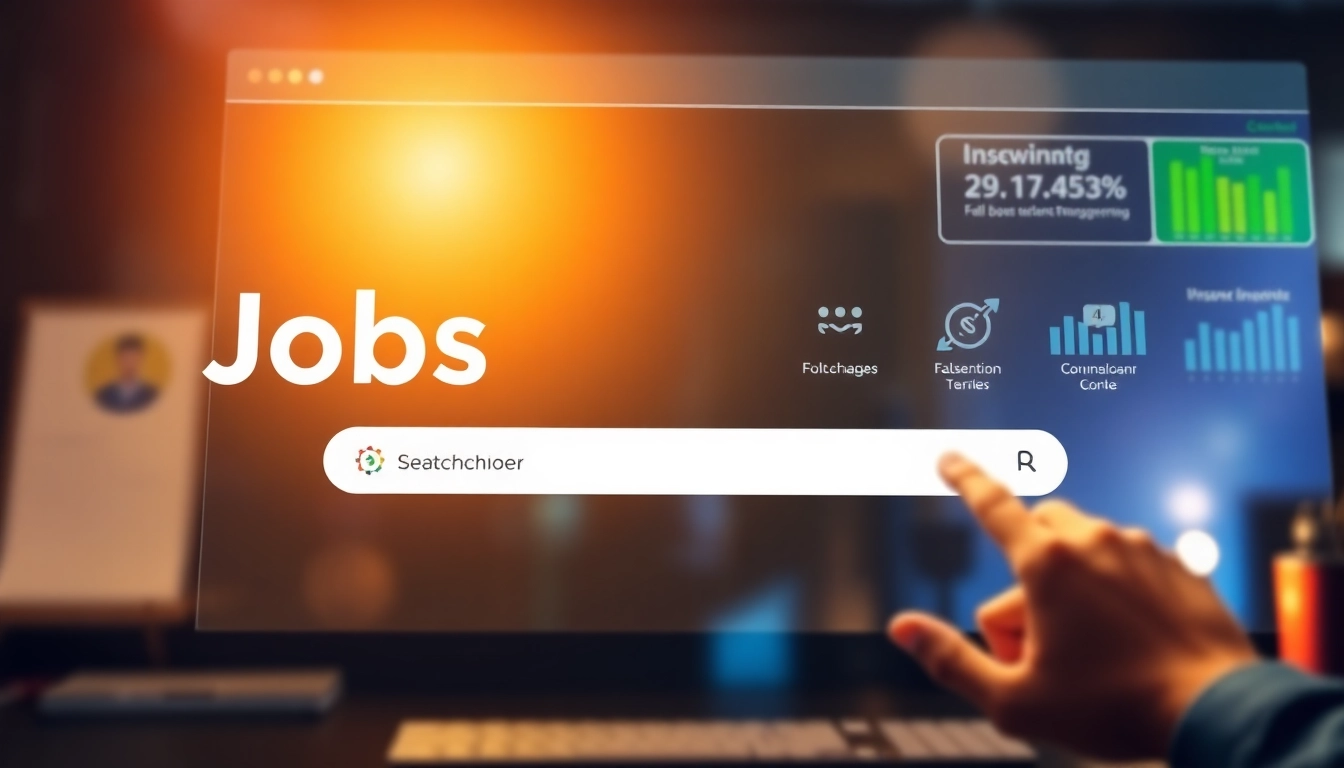 Interaktive Darstellung von Stellenangebote in einem digitalen Jobportal mit benutzerfreundlicher Oberfläche.