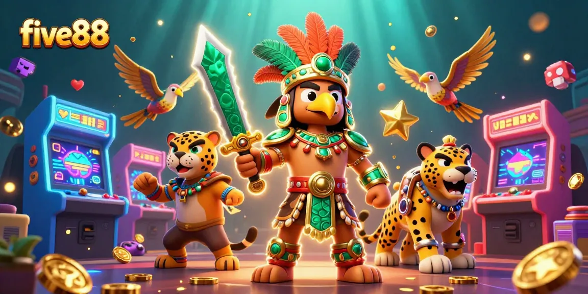 Join the excitement at five88 with vibrant 3D characters and dynamic casino game elements!