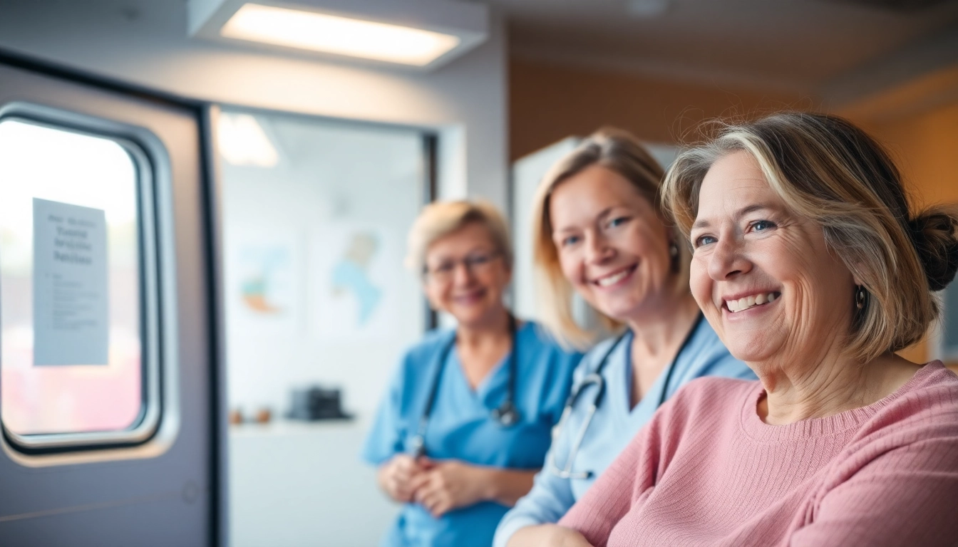 Pflegedienst gründen: Ambulanter Pflegedienst in Aktion mit zufriedenen Pflegekräften und Klienten.