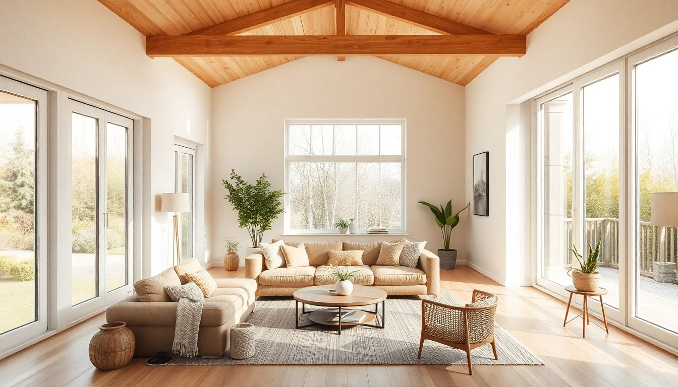 Inspirierende Hausrenovierung: Moderner Wohnraum mit skandinavischem Stil und lebendigen Farben.