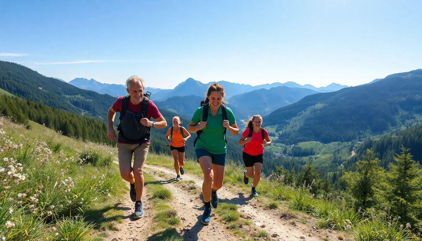 Teilnehmer der Wetziker OL Challenge navigieren durch malerische Landschaften mit Kompass und Karte.