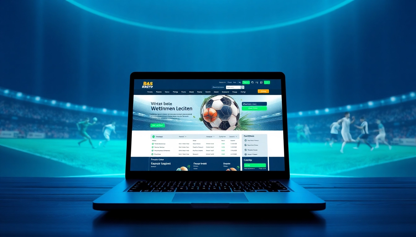 Entdecken Sie die besten Wettanbieter ohne Lizenz auf einem modernen Laptop in einer einladenden Wettumgebung.