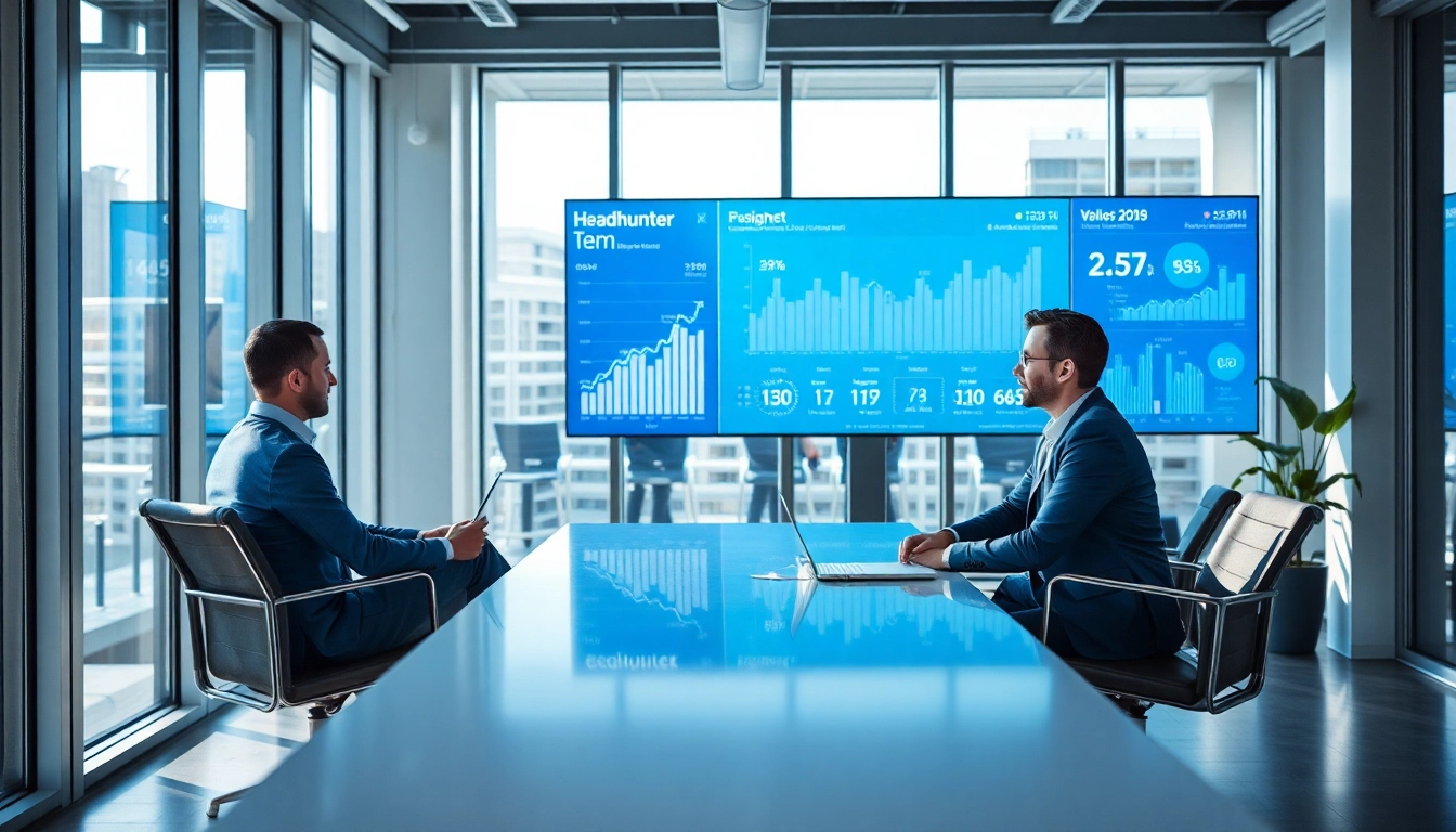 Erfahrene Außendienstmitarbeiter bei der Personalvermittlung Außendienst im modernen Büro, das Engagement und Professionalität zeigt.