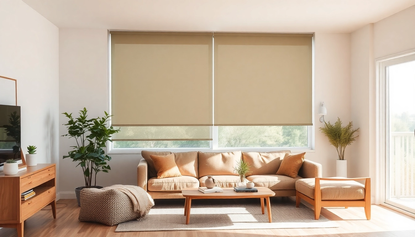 Sieh dir dieses Plissee ohne Bohren an, das stilvoll und praktisch im modernen Wohnzimmermontiert ist.