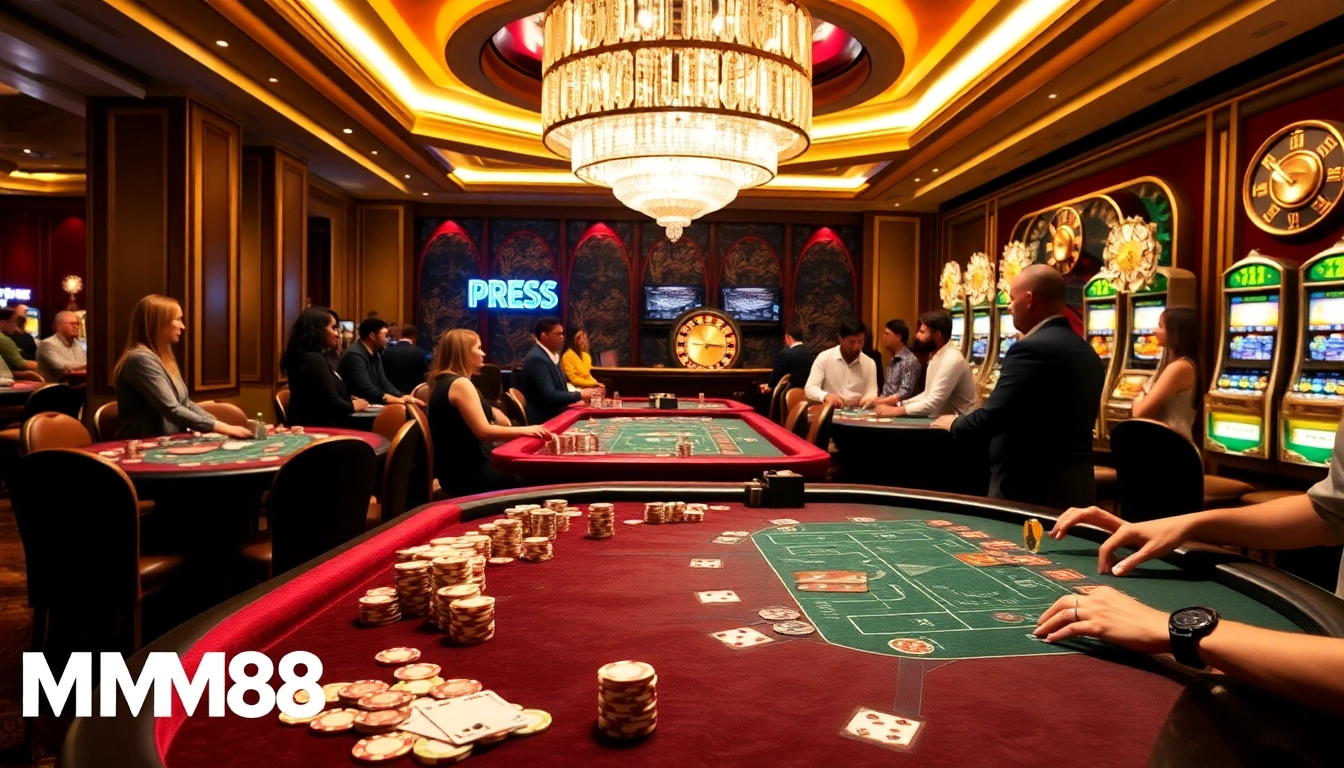 Experience the excitement of MM88 PRESS with vibrant poker games and casino action.